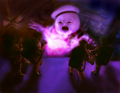 Photo study of a still from 
the original Ghostbusters. Photoshop.